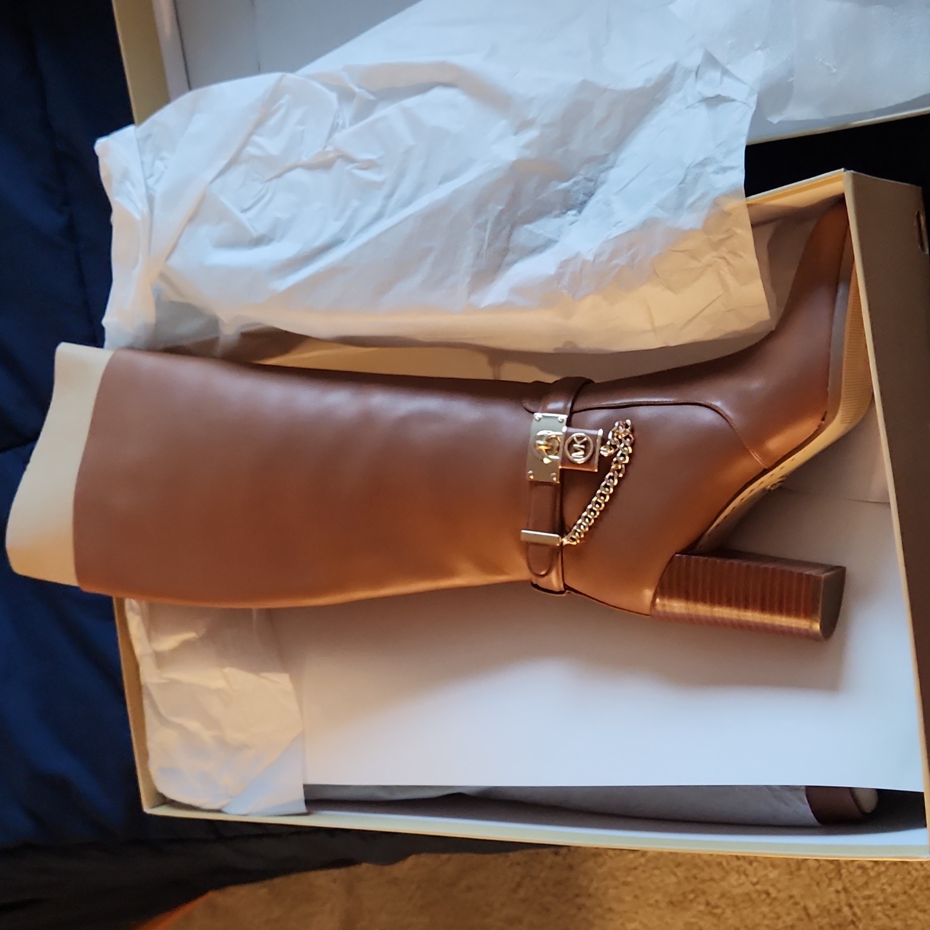 Michael Kors Hamilton Heeled Boot Size 7